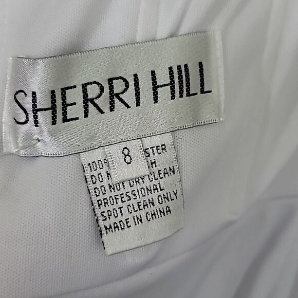 Sherri Hill White Ruched Mini Dress - Picture 6 of 6